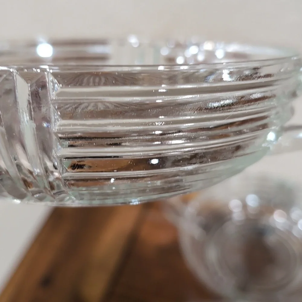 5 1930's Anchor Hocking Manhattan Ribbed Handled Dessert Side Dish Bowls 6